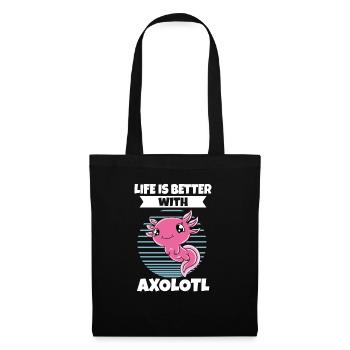 Funny Axolotl Cute Axolotl - Tote Bag - black - Front