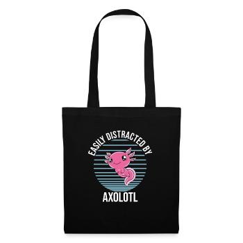 Lustiges Axolotl Süßes Axolotl - Stoffbeutel - Schwarz - Vorne