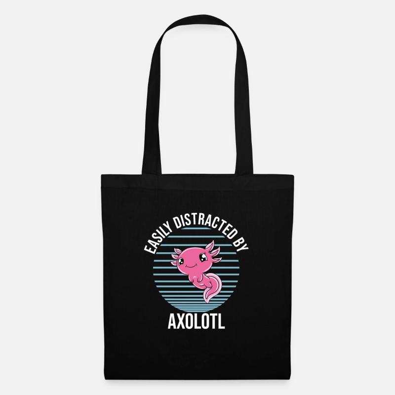 Lustiges Axolotl Süßes Axolotl - Stoffbeutel - Schwarz