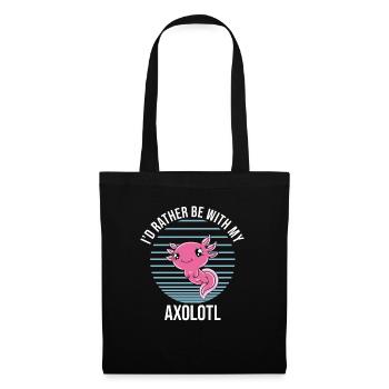 Funny Axolotl Cute Axolotl - Tote Bag - black - Front