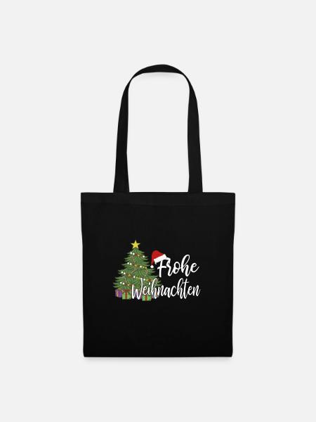 Weihnachten - Stoffbeutel - Schwarz