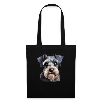 Schnauzer - Stoffbeutel - Schwarz - Vorne