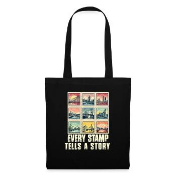 Stamp Collector Postage Stamping Philatelist Men - Tote Bag - black - Front