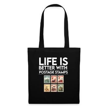 Stamp Collector Postage Stamping Philatelist Men - Tote Bag - black - Front