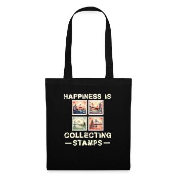 Timbre Collectionneur Affranchissement Estampillage Philatéliste Hommes - Sac en tissu - noir - Devant