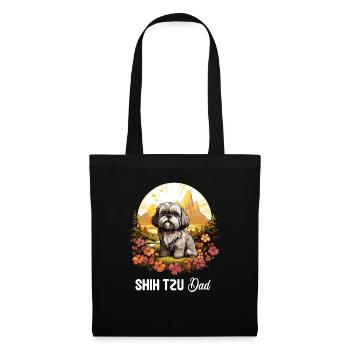 Shih Tzu - Stoffbeutel - Schwarz - Vorne