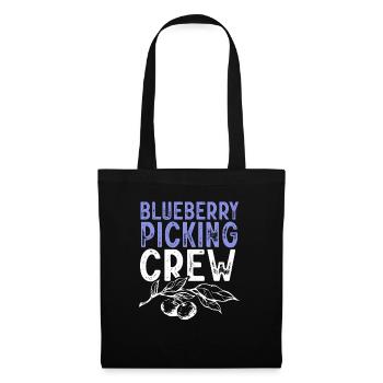 Heidelbeere Frucht Blaubeere - Stoffbeutel - Schwarz - Vorne