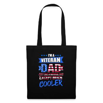 Veteran Dad Best Dad Patriot USA Flag Army Cool US - Tote Bag - black - Front