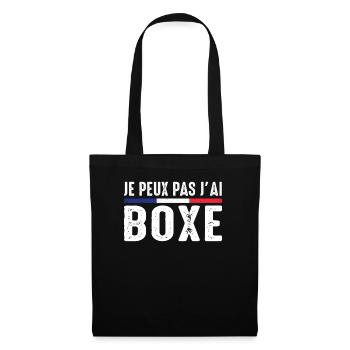 Boxe Je Peux pas j'ai boxe Boxeur boxing france - Sac en tissu - noir - Devant
