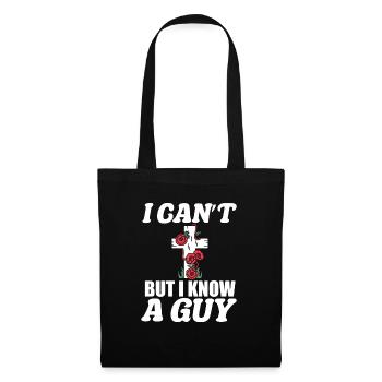 Je ne peux pas, mais je connais un gars drôle Jésus-Christ Meme - Sac en tissu - noir - Devant