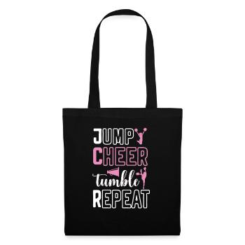 Cheerleadermädchen Cheerleading Jubel Jugend - Stoffbeutel - Schwarz - Vorne