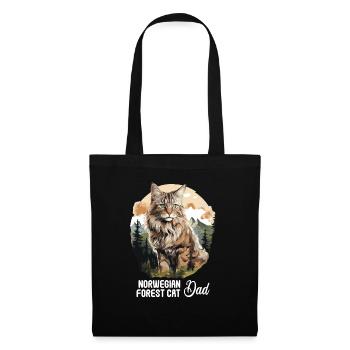 Norwegian Forest Cat - Tote Bag - black - Front