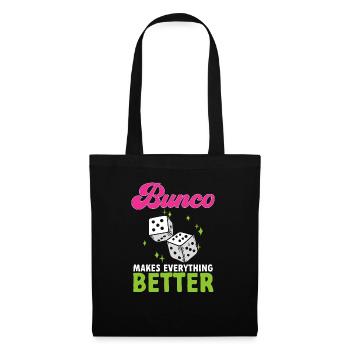 Jeu de dés Bunco - Sac en tissu - noir - Devant