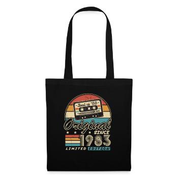 Original seit 1983 Vintage Geschenk Geburtstag - Stoffbeutel - Schwarz - Vorne