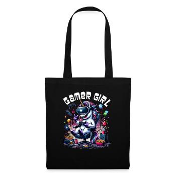 Gamer Girl Gaming & Gamer Femmes & Filles - Sac en tissu - noir - Devant