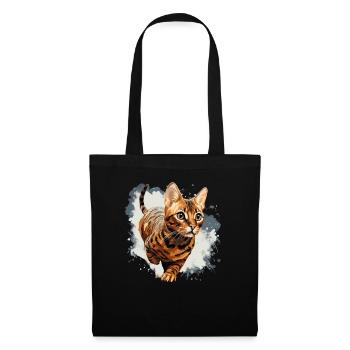 Bengal Cat - Stoffbeutel - Schwarz - Vorne