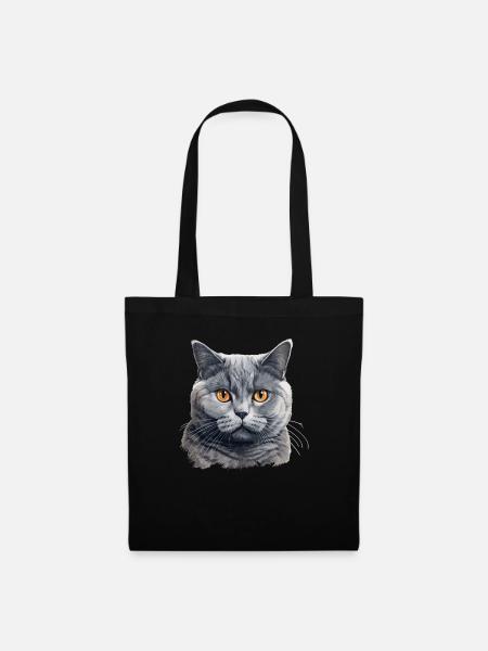 British Shorthair - Stoffbeutel - Schwarz