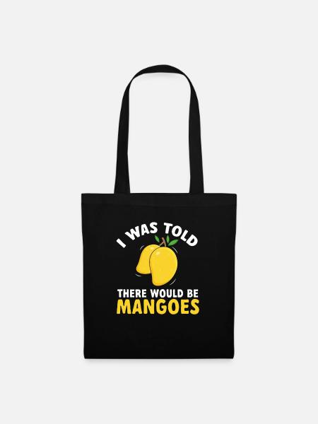 Mango Frucht Mango - Stoffbeutel - Schwarz