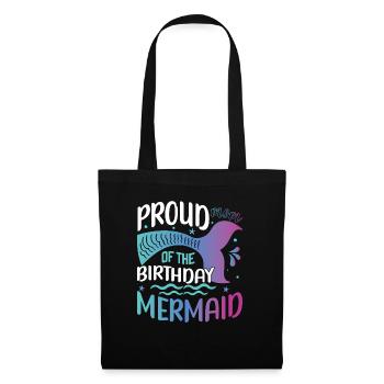 Escouade de fête d’anniversaire pour sirène - Sac en tissu - noir - Devant