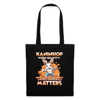 Kaninhop Trainer Training & Spaß vereint Kaninhop - Stoffbeutel - Schwarz - Vorne