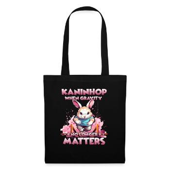 HäschenHopp Les lapins en action avec Kaninhop - Sac en tissu - noir - Devant