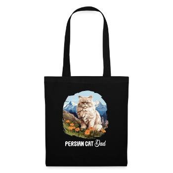 Persian Cat Perser Katze - Stoffbeutel - Schwarz - Vorne