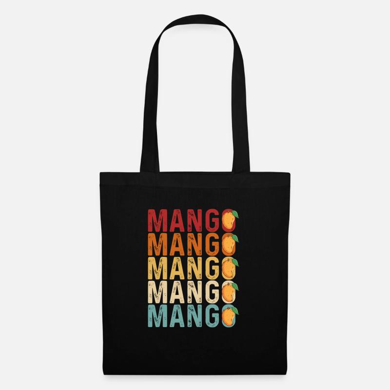 Mango Frucht Mango - Stoffbeutel - Schwarz