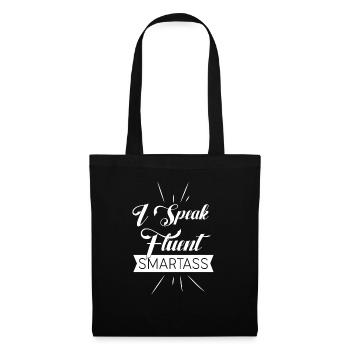 Fluent Smartass Fille Sarcasme Chargement Grossier - Sac en tissu - noir - Devant
