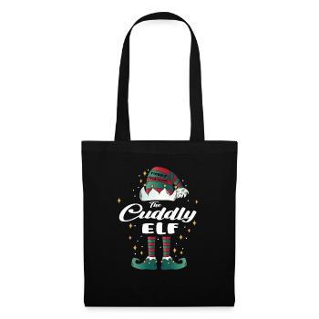 câlin elfe drôle famille noël noël - Sac en tissu - noir - Devant