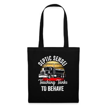 Installateur de système d’égout de pompe de pompe de fosse septique - Sac en tissu - noir - Devant