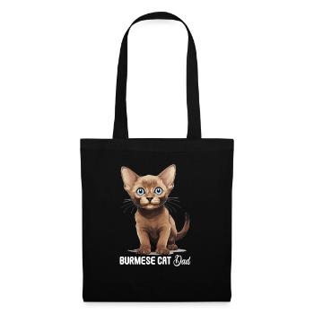 Burmese Cat Burma Katze - Stoffbeutel - Schwarz - Vorne