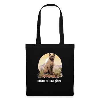Burmese Cat Burma Katze - Stoffbeutel - Schwarz - Vorne