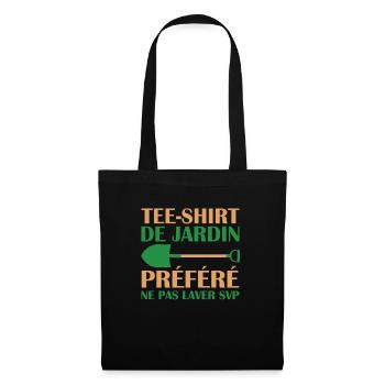 Tee Shirt De Jardin Préféré Ne Pas Laver Svp - Sac en tissu - noir - Devant