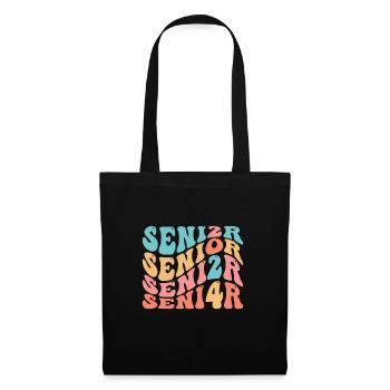 Senior 24 Graduation Class of 2024 Groovy Senior 2 - Tote Bag - black - Front