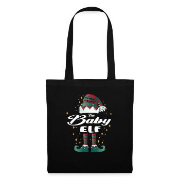 bébé elfe drôle famille noël noël - Sac en tissu - noir - Devant