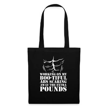 Travailler sur mes abdominaux Boo-tiful Fitness Halloween - Sac en tissu - noir - Devant