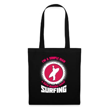 Surfing I Like Boobs And Surfing - Tote Bag - black - Front