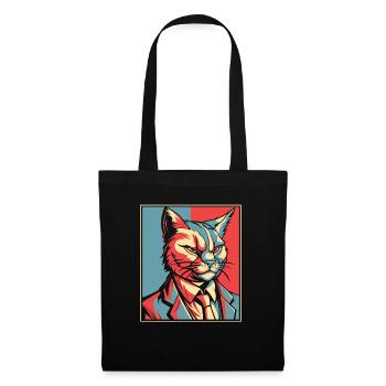 Katze - Stoffbeutel - Schwarz - Vorne