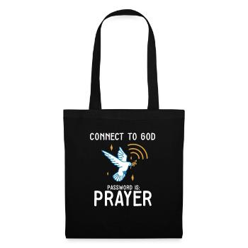 Connectez-vous à l'équipe de Dieu Jésus Croyant Écriture - Sac en tissu - noir - Devant