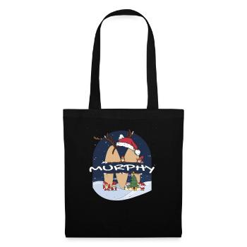 Awesome Murphy Name w Santa Hat in Xmas Theme - Tote Bag - black - Front