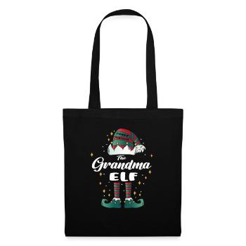 grand-mère elfe drôle famille noël noël - Sac en tissu - noir - Devant