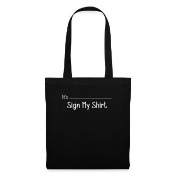 Signer ma chemise anniversaire l’obtention du diplôme Signature personnalisé - Sac en tissu - noir - Devant