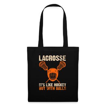 Lacrosse Torwart Lacrosse Handschuhe Kleben Locker - Stoffbeutel - Schwarz - Vorne