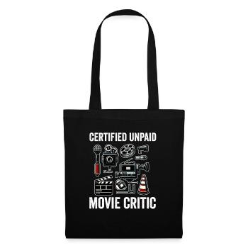 Critique de cinéma Cinéphile Cinéphile Amant Drôle Critique - Sac en tissu - noir - Devant