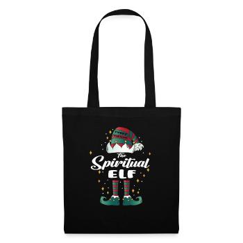 spiritual Elf funny Family Christmas Weihnachten - Stoffbeutel - Schwarz - Vorne