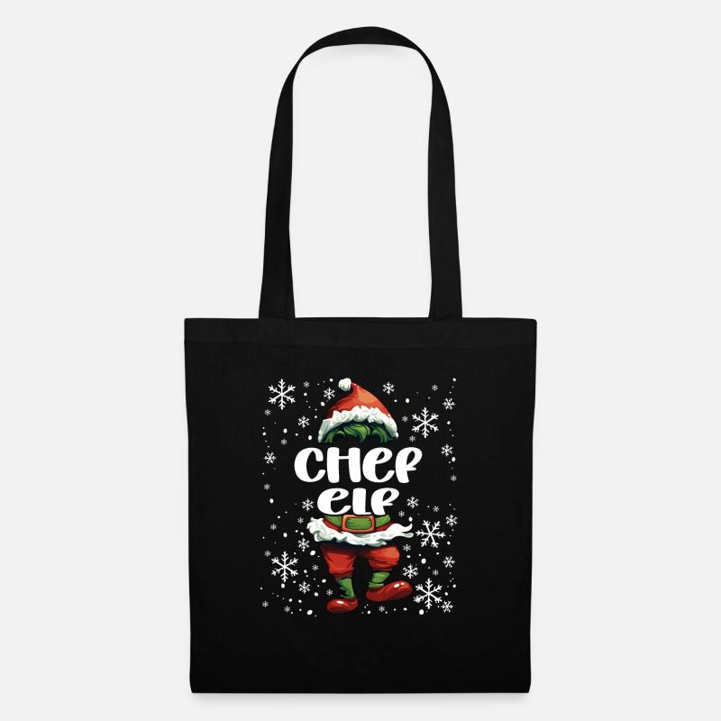 Weihnachtsoutfit Chef Elf - Stoffbeutel - Schwarz