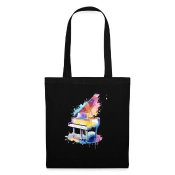 Piano in watercolors - Tote Bag - black - Front