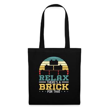 Master Builder Bricks Blocks Play Building Blocks - Tote Bag - black - Front
