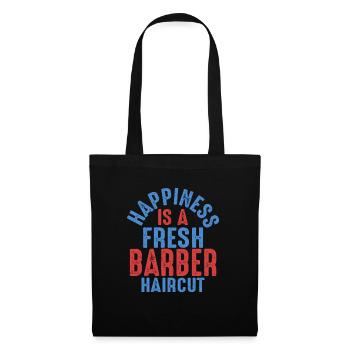 Le bonheur est une coupe de cheveux fraîche de Barbershop Bea - Sac en tissu - noir - Devant