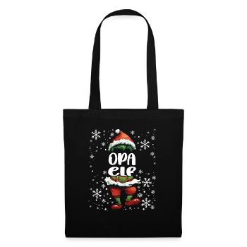 Weihnachtsoutfit Opa Elf - Stoffbeutel - Schwarz - Vorne